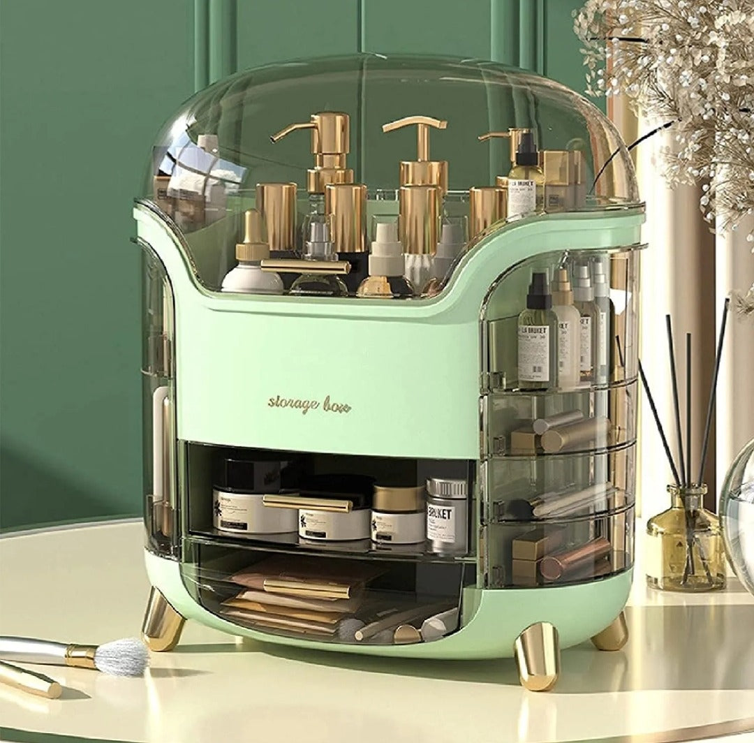 Large Makeup Organizer – Cosmetic & Skincare Storage Box with Drawers