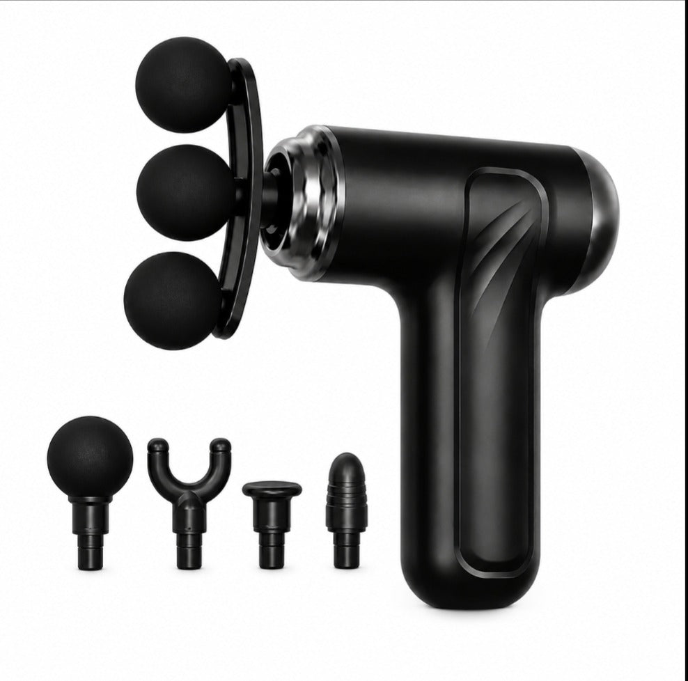 Deep Tissue Massage Gun | Percussion Muscle Massager with 5 Massage Heads | Handheld Electric Body Massager for Muscle Relaxation