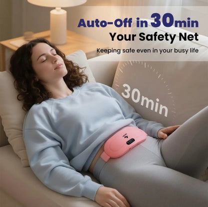 Rechargeable Heating Belt with Digital Temperature Display | Portable Electric Heating Pad for Waist & Body | Adjustable Heat Therapy Belt