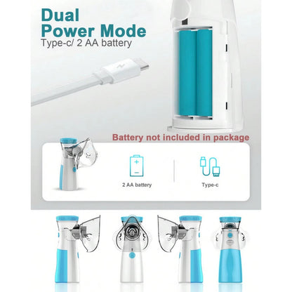 Portable Mesh Nebulizer | Rechargeable Handheld Nebulizer Machine | Compact Portable Vaporizer for Home & Travel
