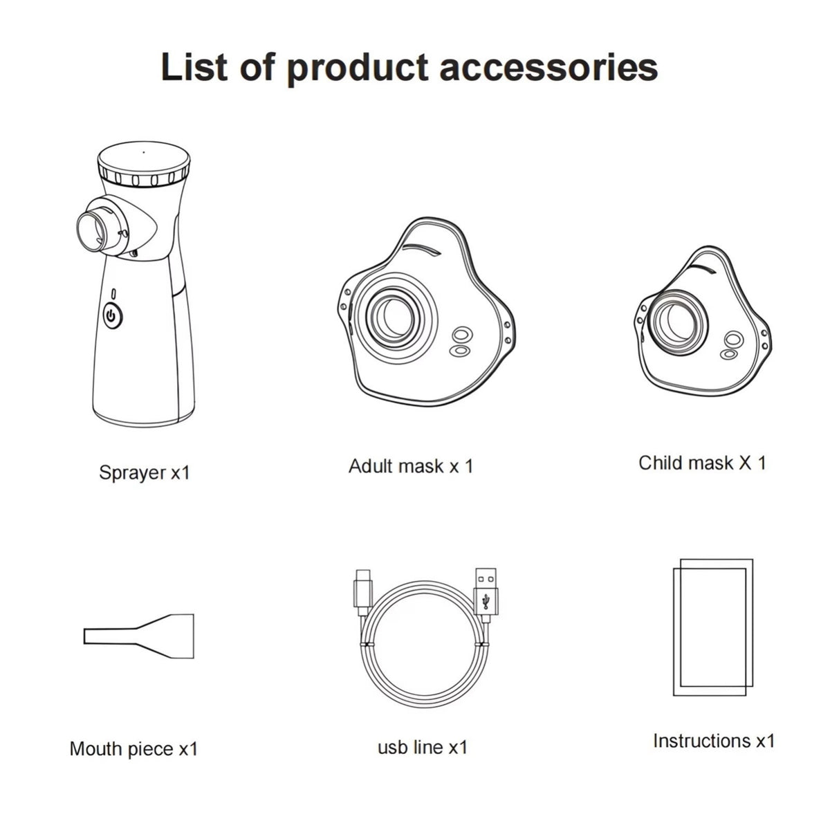 Portable Mesh Nebulizer | Rechargeable Handheld Nebulizer Machine | Compact Portable Vaporizer for Home & Travel