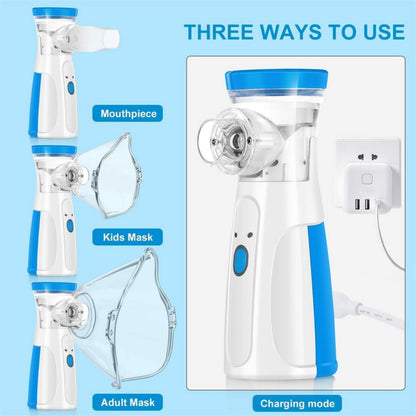 Portable Mesh Nebulizer | Rechargeable Handheld Nebulizer Machine | Compact Portable Vaporizer for Home & Travel