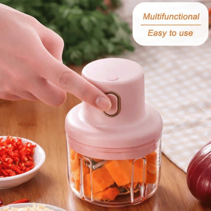 Mini Electric Garlic Chopper | Rechargeable Food Processor & Vegetable Cutter | Portable Garlic, Onion & Herb Chopper