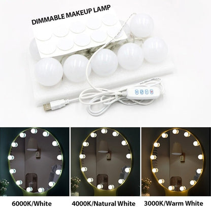 10 Pcs LED Vanity Mirror Lights | Hollywood Style Makeup Mirror Light Kit | Dressing Table & Makeup Vanity Lights