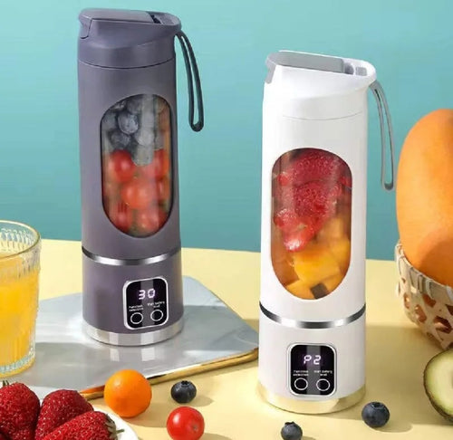 450ML Portable Electric Juicer Blender | 6-Blade USB Rechargeable Mini Smoothie Maker | Personal Blender for Travel & Gym