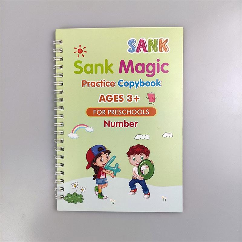 Sank Magic Practice Copybook for Kids | Reusable Handwriting & Alphabet Writing Book with Pen | Preschool Learning & Drawing Workbook