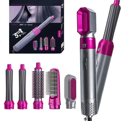 Multi-Function Hot Air Hair Styler Brush Set – Hair Dryer, Curler & Volumizing Styler